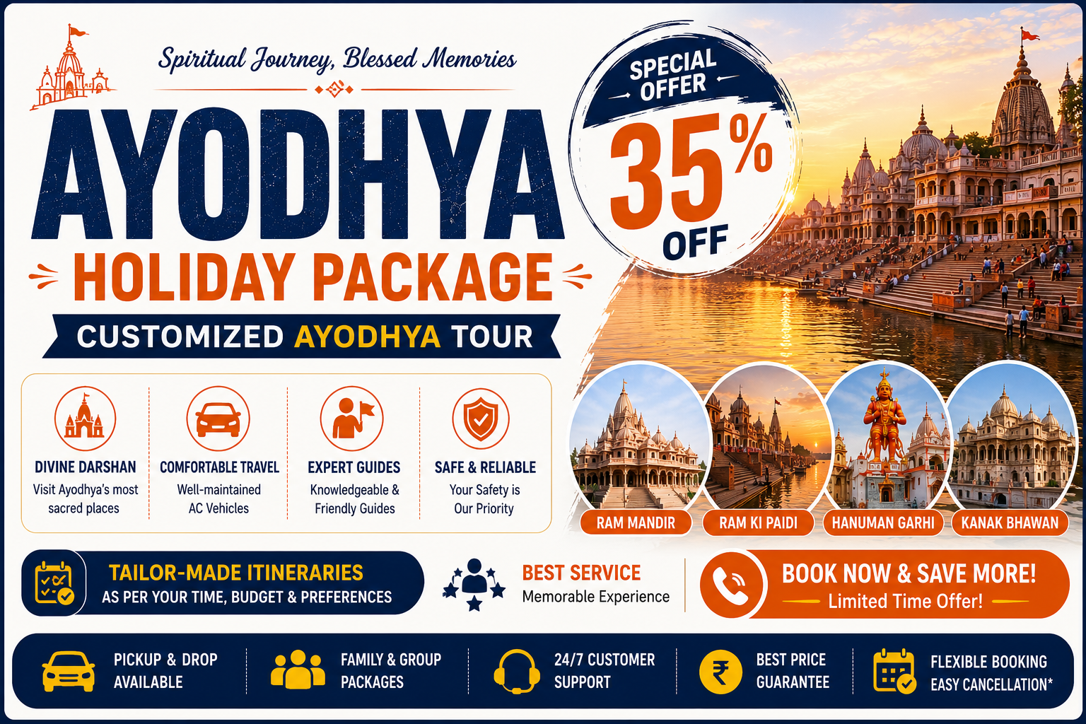 Ayodhya Holiday Package: Customized Ayodhya Tour with 35% Off